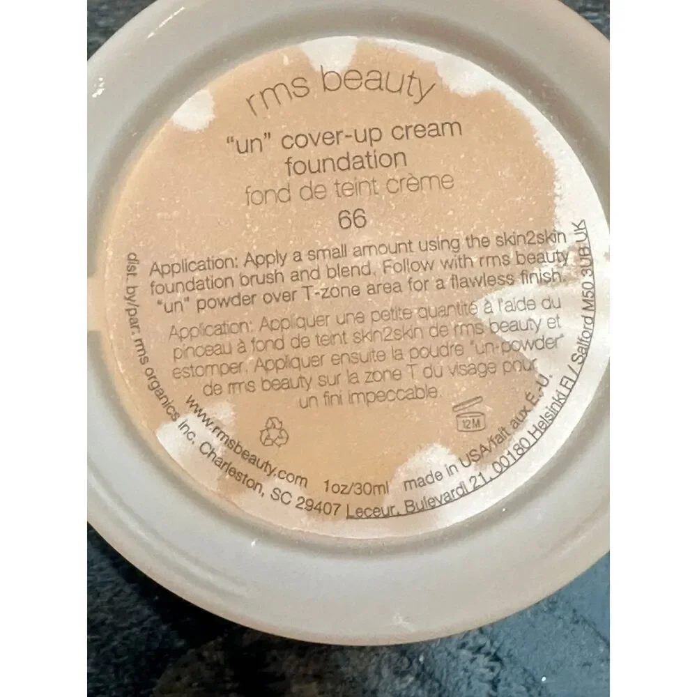 RMS Beauty UnCoverup Cream Foundation 66. Foundation Golden Sienna - Picture 3 of 7